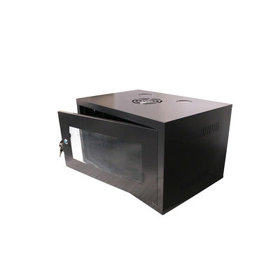 OEM-server Zwart koudgewalst staal 6U 9U 12U 15U 18U 22U 27U Wandgebouwde netwerkkasten met glazen deur