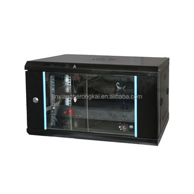 Wandmontage Glasdeur Netwerk Rack Cabinet voor SPCC koudgewalst staal 4U 6U 8U 12U 22U