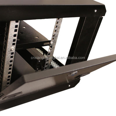 Wandmontage Glasdeur Netwerk Rack Cabinet voor SPCC koudgewalst staal 4U 6U 8U 12U 22U