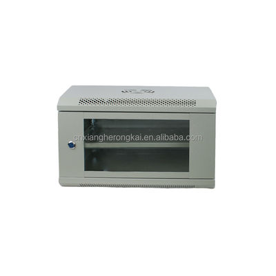 Mini Server Rack Glass Door Small DDF 6U Wall Mount Network Cabinet voor Data Wall Box