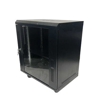 6U Network Rack Wandmontage met glazen deuren en twee slottoetsen