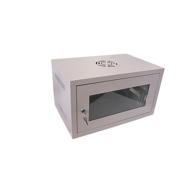 300*530*350 Wandmontage 6U Server Rack Cabinet met koelsysteem en kabelinvoer